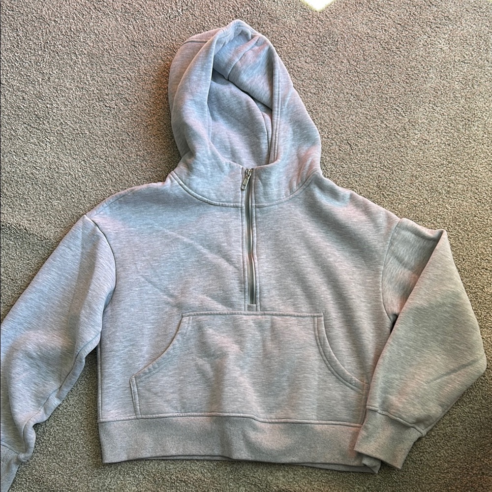 Gray Half-Zip Hoodie